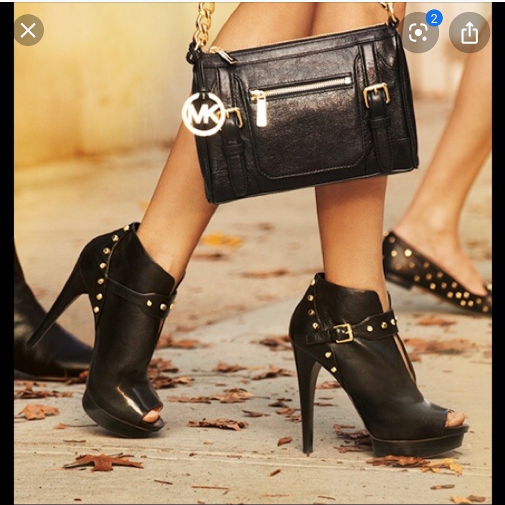 Michael Kors Ailee peep toe booties